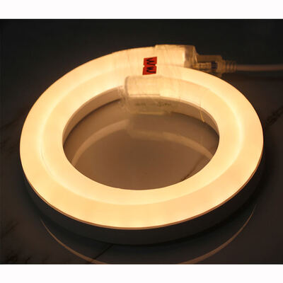 Warm White PVC Flexible LED Neon Flex Light IP68 Waterproof for Building Landscape 24V
