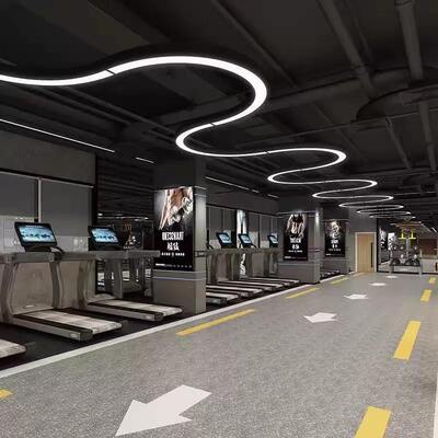 Oval Arc Curved Layout Circle LED Linear Light Aluminum Profile For Office Cafe 240V