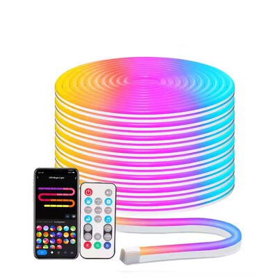 Custom 16.4FT LED Neon Flex Light Flex Music Sync RGB App Control Wi-Fi For Gaming Room