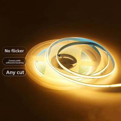 8mm 10W 24V PVC Flexible COB LED Strip Light 320leds Customizable