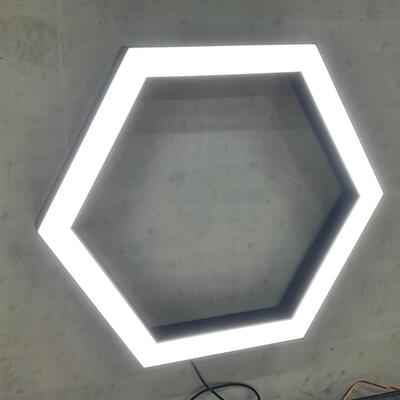 2700k-6500K Recessed Linear Light Fixtures Hollow Hexagonal For Gym Office Ceiling