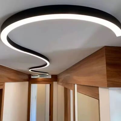 OEM Recessed Linear Led Lighting Commercial Pendant Extruded Aluminum Curved