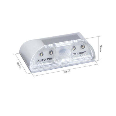 AA Battery Wall Sensor Infrared PIR Night Light Auto 4LED For Key Hole