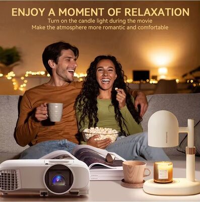 Retro Candle LED Sensor Lights Table Lamp Electric Incense Burner Cream Color