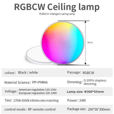 Tuya Smart WiFi LED Round Ceiling Light RGBCW Dimmable 240V 2700K