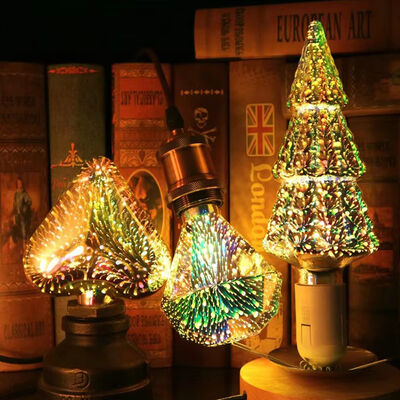 E27 E26 B22 Holiday Lamp Led Decorative Fireworks Light Bulb 3D Fireworks-effect Glass Christmas Holiday Lights