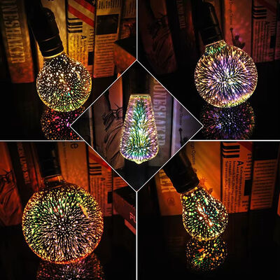 E27 E26 B22 Holiday Lamp Led Decorative Fireworks Light Bulb 3D Fireworks-effect Glass Christmas Holiday Lights