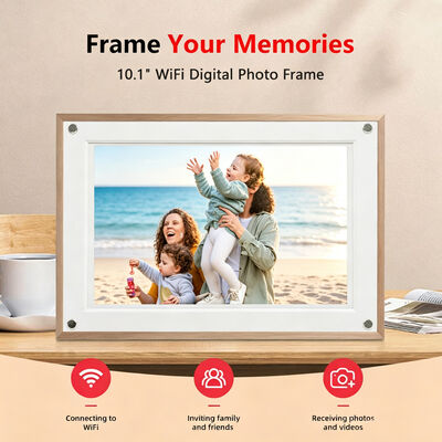 2026 New Wholesale 7 Inch Customized Your Own Acrylic Digital Photo Frames with MP4 Video & MP3 Audio Clock Function 