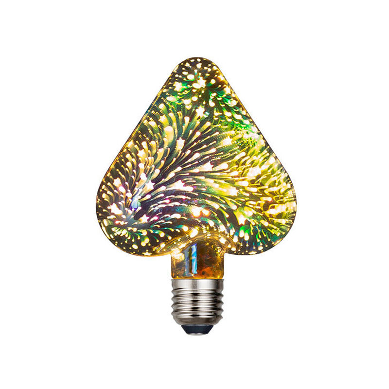 LED Fireworks Light Bulb E27/E26 AC100-240V Heart Type Sharp Brick Star Type LED Fireworks Bulb String Lights