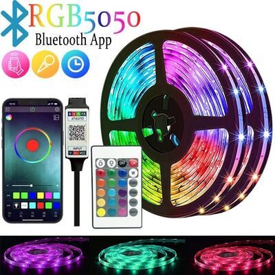 Slimme IP65 Waterdichte RGB 5050 LED Strip Kit USB 5V Laagspanning met APP/Afstandsbediening
